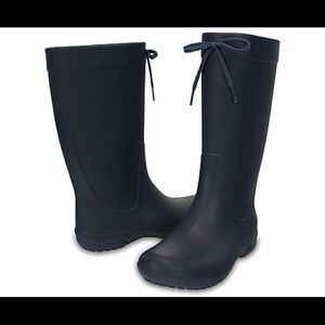 Crocs black rain boots